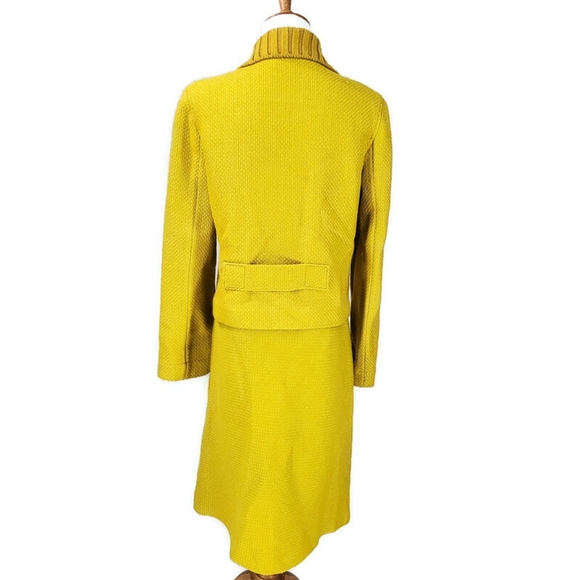 Philosophy Di Alberta Ferretti Vintage Wool Retro Mod Mustard Jacket Skirt Suit - Picture 3 of 16